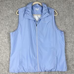 Rohnisch Golf Vest Womens XXL Blue Full Zip Lightweight Outdoor Performance